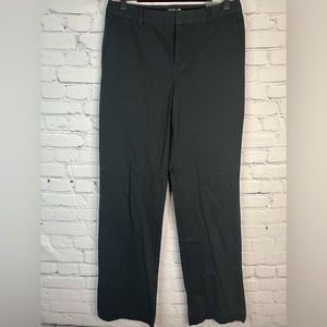 Eddie Bauer Womens Black Vashon Trouser size 8L Cotton Mid Rise‎ NEW WITH TAGS